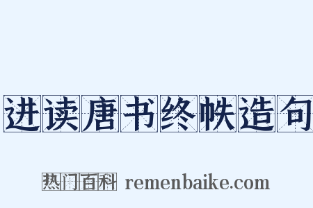 进读唐书终帙造句是什么意思的图片